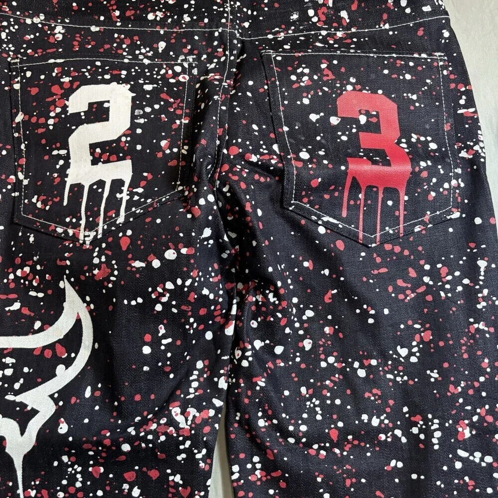 King Maker  Jeans  23  Jordan - Black Red White Men’s 36 Chicago Bulls